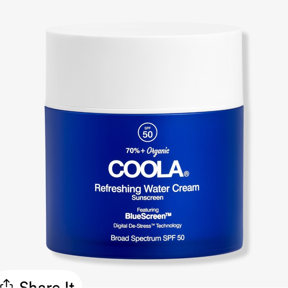 COOLA Water Cream Sunscreen SPF 50 - Blue Travel Size 0.5